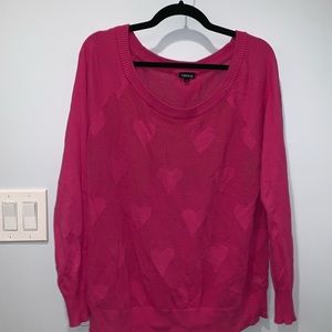 torrid Sweaters - Pink heart sweater from Torrid. torrid Sweaters - Pink heart sweater from Torrid.
